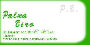 palma biro business card